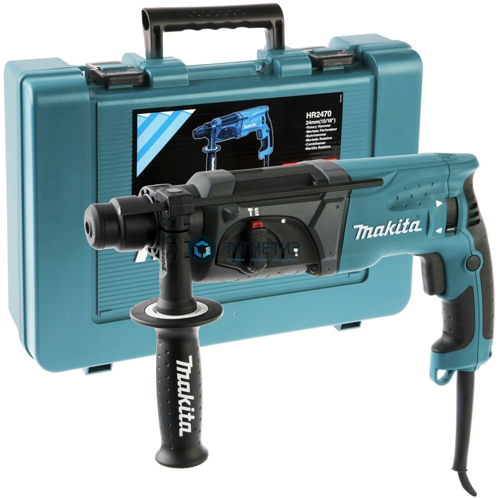 Перфоратор Makita HR 2470, SDS+, 3 реж, 2,7 Дж, 0-4500 об/мин, 2,6 кг, защита уг.щеток от пыли -  магазин крепежа  «ТАТМЕТИЗ»