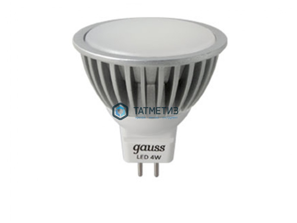 Лампа Gauss led MR 16 4 W GU5.3 4100K -  магазин крепежа  «ТАТМЕТИЗ»