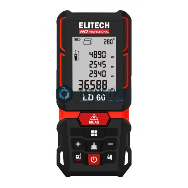 Дальномер лазерный ELITECH HD ЛД  60 (3х1.5В(ААА),0.05–60м,точн,±1.5ммм,0.12кг,чех,кор) -  магазин крепежа «ТАТМЕТИЗ»