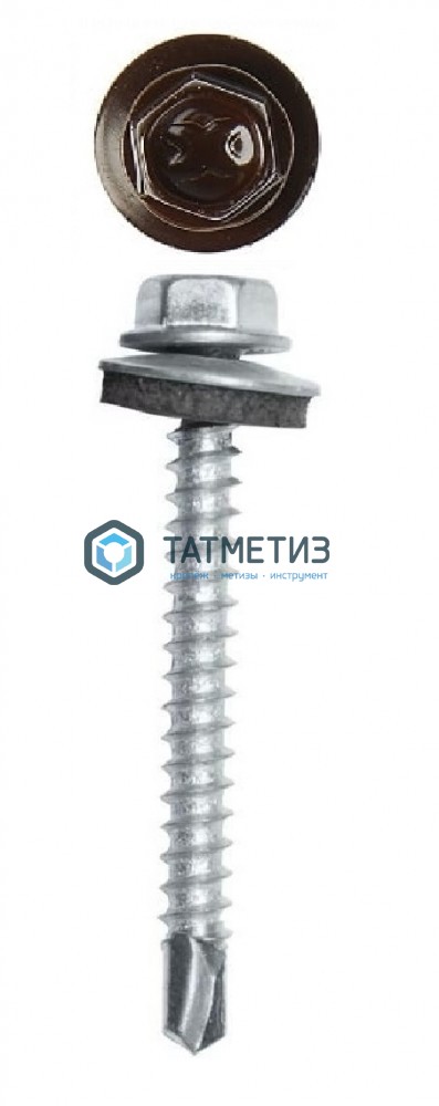 Саморез окраш.кров. 4,8х50 (51) /8017/ (2000 шт/уп) KENNER (Тайвань) -  магазин «ТАТМЕТИЗ»