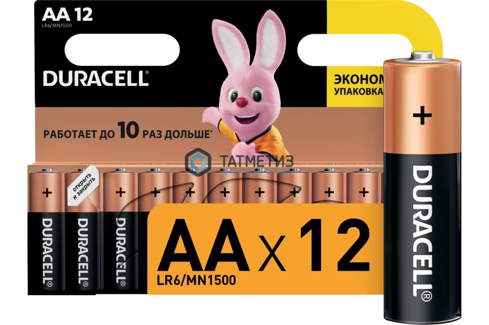 Батарейка DURACELL тип АА 12 шт/уп -  магазин крепежа  «ТАТМЕТИЗ»