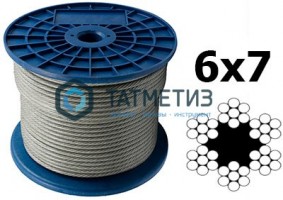 Трос с ПВХ стальной оц. 3-2  (250 м/бух) КК -  магазин крепежа «ТАТМЕТИЗ»