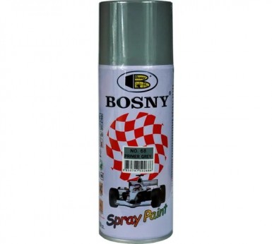 Краска аэроз. BOSNY 520 мл. №068  СЕРАЯ грунт -  магазин «ТАТМЕТИЗ»