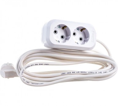 Удлинитель бытовой 2х5м с/з, 13А,  IP20 Е-302 ПВС 3х1 АБС-пластик UNIVersal -  магазин «ТАТМЕТИЗ»