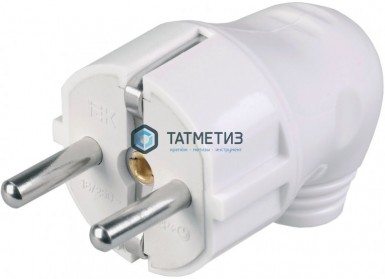 Эл.вилка угловая с/з 16А бел. ИЭК -  магазин крепежа «ТАТМЕТИЗ»
