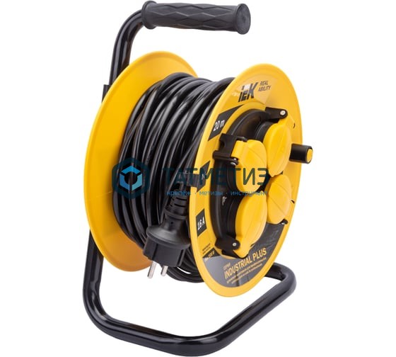 Удлинитель на кат. 4х20м с/з 16А IP44 УК20 "Industrial plus" с термозащ. 3х1.5 ИЭК Удлинитель на кат. 4х20м с/з 16А IP44 УК20 "Industrial plus" с термозащ. 3х1.5 ИЭК